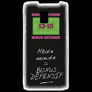 Coque LG P990 Mêlée relevée Bonus offensif-défensif Noir