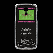 Coque Samsung Galaxy S4mini Mêlée relevée Bonus offensif-défensif Noir
