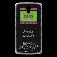 Coque Samsung Galaxy Mega Mêlée relevée Bonus offensif-défensif Noir