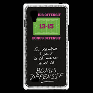 Coque LG Optimus L9 1 point bonus offensif-défensif Noir