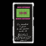 Coque Sony Xpéria Z1 1 point bonus offensif-défensif Noir