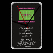 Grande pendule murale 1 point bonus offensif-défensif Noir