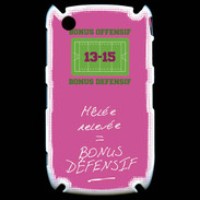 Coque Blackberry 8520 Mêlée relevée Bonus offensif-défensif Rose