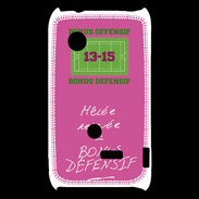 Coque Sony Xperia Typo Mêlée relevée Bonus offensif-défensif Rose