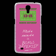 Coque Samsung Galaxy Mega Mêlée relevée Bonus offensif-défensif Rose