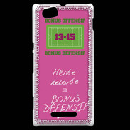 Coque Sony Xperia M Mêlée relevée Bonus offensif-défensif Rose