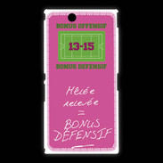 Coque Sony Xpéria Z Ultra Mêlée relevée Bonus offensif-défensif Rose