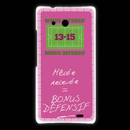 Coque Huawei Ascend Mate Mêlée relevée Bonus offensif-défensif Rose