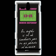 Coque Sony Xperia U Le combat Bonus offensif-défensif Noir
