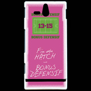 Coque Sony Xperia U Fin de match Bonus offensif-défensif Rose
