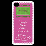 Coque iPhone 4 / iPhone 4S Plaquage Bonus offensif-défensif Rose
