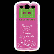 Coque Samsung Galaxy S3 Plaquage Bonus offensif-défensif Rose
