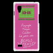 Coque LG Optimus L9 Plaquage Bonus offensif-défensif Rose