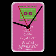 Grande pendule murale Plaquage Bonus offensif-défensif Rose