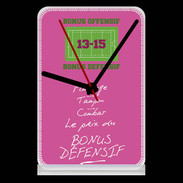 Pendule de bureau Plaquage Bonus offensif-défensif Rose