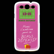 Coque Samsung Galaxy S3 Merci l'arbitre Bonus offensif-défensif Rose