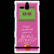 Coque Sony Xperia U Merci l'arbitre Bonus offensif-défensif Rose