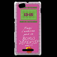 Coque Sony Xperia M Merci l'arbitre Bonus offensif-défensif Rose