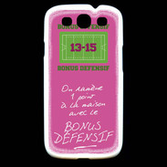 Coque Samsung Galaxy S3 1 point bonus offensif-défensif Rose