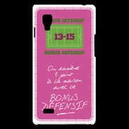 Coque LG Optimus L9 1 point bonus offensif-défensif Rose