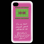 Coque iPhone 4 / iPhone 4S Obtenir le Bonus offensif-défensif Rose