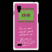 Coque LG Optimus L9 Obtenir le Bonus offensif-défensif Rose