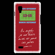 Coque LG Optimus L9 Les potes Bonus offensif-défensif Rouge
