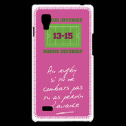 Coque LG Optimus L9 Le combat Bonus offensif-défensif Rose