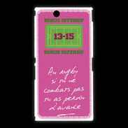 Coque Sony Xpéria Z Ultra Le combat Bonus offensif-défensif Rose
