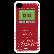Coque iPhone 4 / iPhone 4S Mêlée relevée Bonus offensif-défensif Rouge