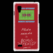 Coque LG Optimus L9 Mêlée relevée Bonus offensif-défensif Rouge