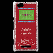 Coque Sony Xperia M Mêlée relevée Bonus offensif-défensif Rouge