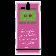 Coque Sony Xperia U Les potes Bonus offensif-défensif Rose