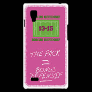 Coque LG Optimus L9 The pack Bonus offensif-défensif Rose