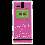 Coque Sony Xperia U The pack Bonus offensif-défensif Rose