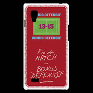 Coque LG Optimus L9 Fin de match Bonus offensif-défensif Rouge