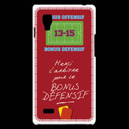 Coque LG Optimus L9 Merci l'arbitre Bonus offensif-défensif Rouge