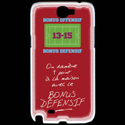 Coque Samsung Galaxy Note 2 1 point bonus offensif-défensif Rouge