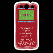 Coque Samsung Galaxy S3 1 point bonus offensif-défensif Rouge