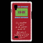 Coque LG Optimus L9 1 point bonus offensif-défensif Rouge