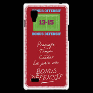 Coque LG Optimus L9 Plaquage Bonus offensif-défensif Rouge