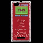Coque Sony Xperia M Plaquage Bonus offensif-défensif Rouge