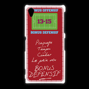 Coque Sony Xpéria Z1 Plaquage Bonus offensif-défensif Rouge
