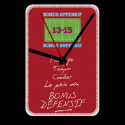 Grande pendule murale Plaquage Bonus offensif-défensif Rouge