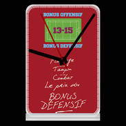 Pendule de bureau Plaquage Bonus offensif-défensif Rouge