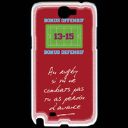 Coque Samsung Galaxy Note 2 Le combat Bonus offensif-défensif Rouge