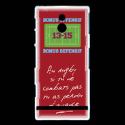 Coque Sony Xperia P Le combat Bonus offensif-défensif Rouge