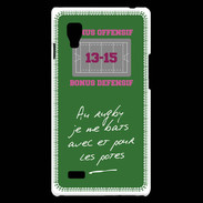 Coque LG Optimus L9 Les potes Bonus offensif-défensif Vert