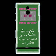 Coque Sony Xperia P Les potes Bonus offensif-défensif Vert