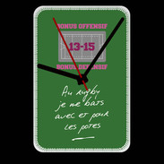 Grande pendule murale Les potes Bonus offensif-défensif Vert